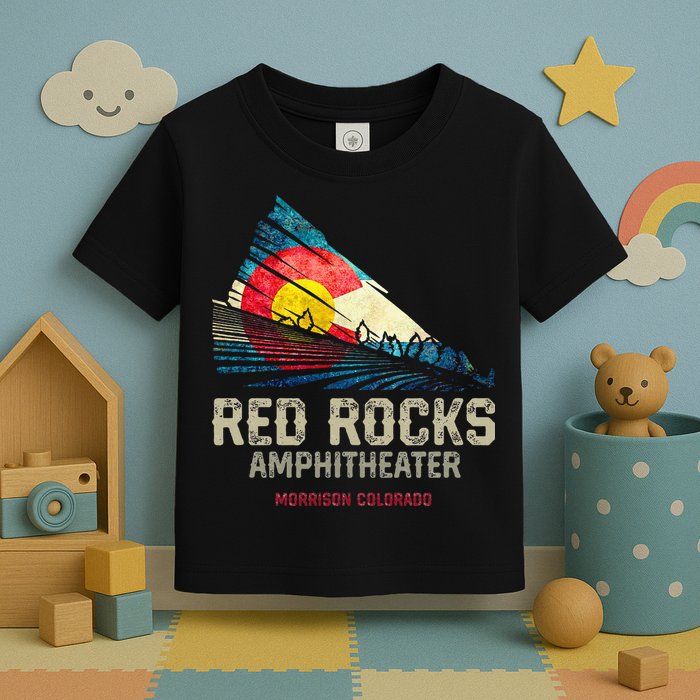 Red Rocks Amphitheater Colorado C State Flag Toddler T-Shirt