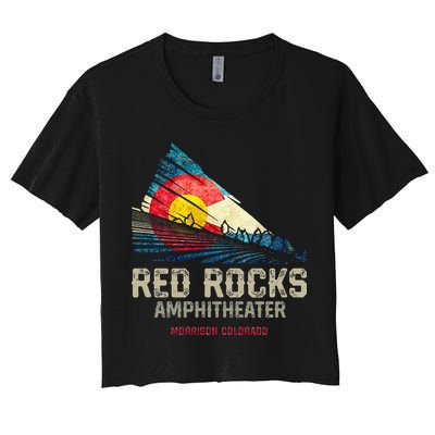 Red Rocks Amphitheater Colorado C State Flag Crop Top