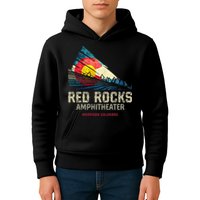 Red Rocks Amphitheater Colorado C State Flag Kids Hoodie