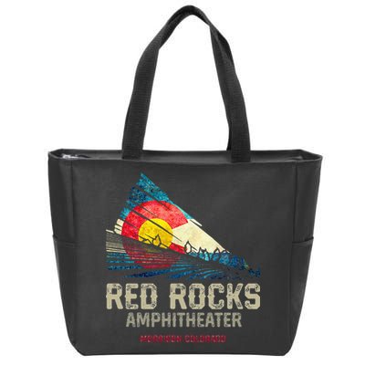 Red Rocks Amphitheater Colorado C State Flag Zip Tote Bag