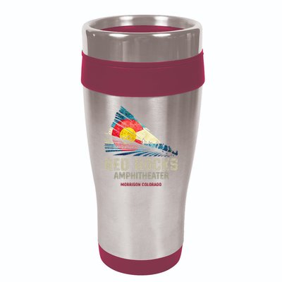Red Rocks Amphitheater Colorado C State Flag 16oz Travel Tumbler