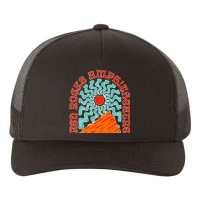 Red Rocks Amphitheater Colorado Hippie Poster Yupoong Adult 5-Panel Trucker Hat