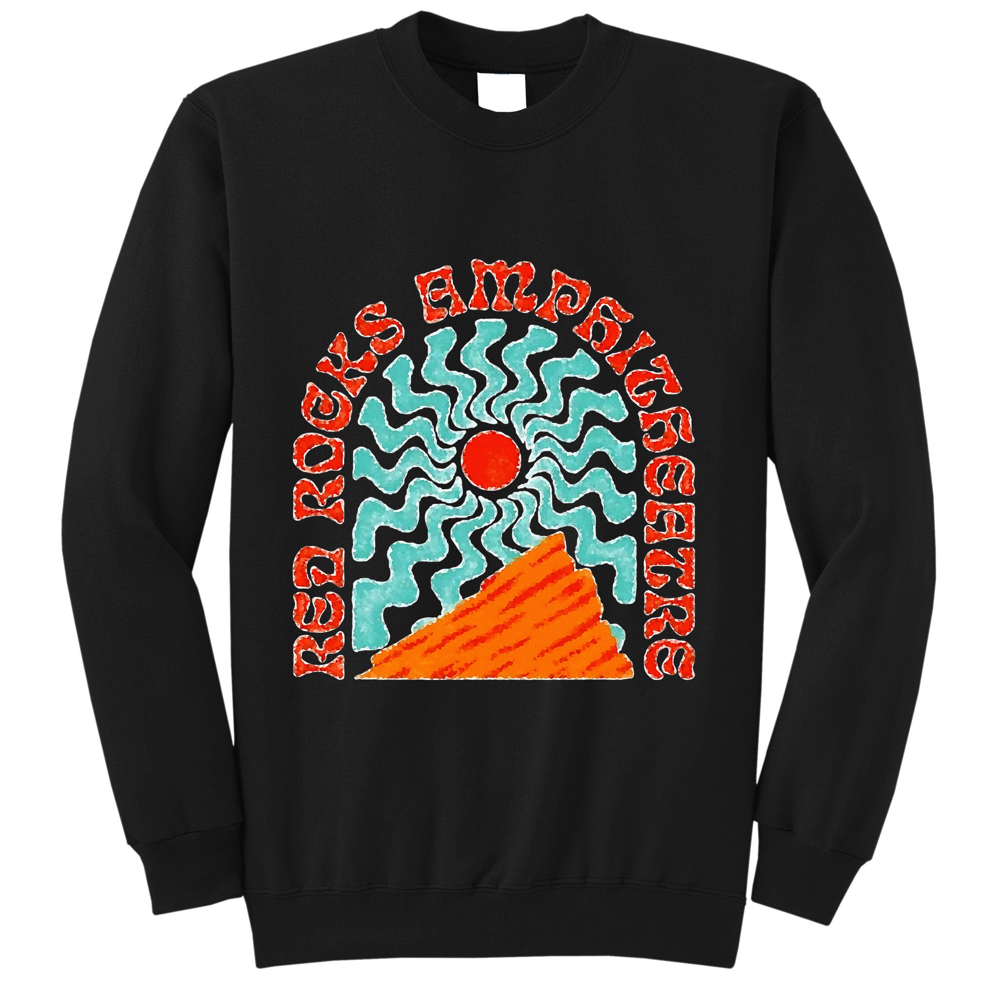Red Rocks Amphitheater Colorado Hippie Poster Sweatshirt