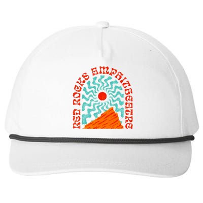 Red Rocks Amphitheater Colorado Hippie Poster Snapback Five-Panel Rope Hat