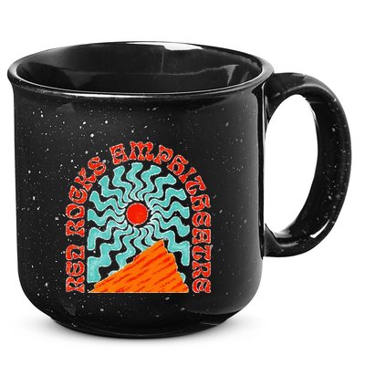 Red Rocks Amphitheater Colorado Hippie Poster 15oz Campfire Ceramic Mug