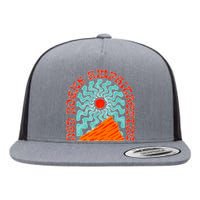 Red Rocks Amphitheater Colorado Hippie Poster Flat Bill Trucker Hat