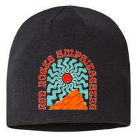 Red Rocks Amphitheater Colorado Hippie Poster Sustainable Beanie