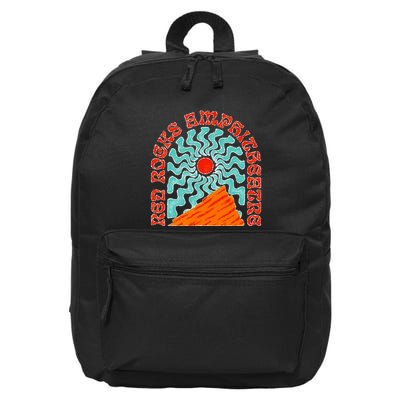 Red Rocks Amphitheater Colorado Hippie Poster 16 in Basic Backpack