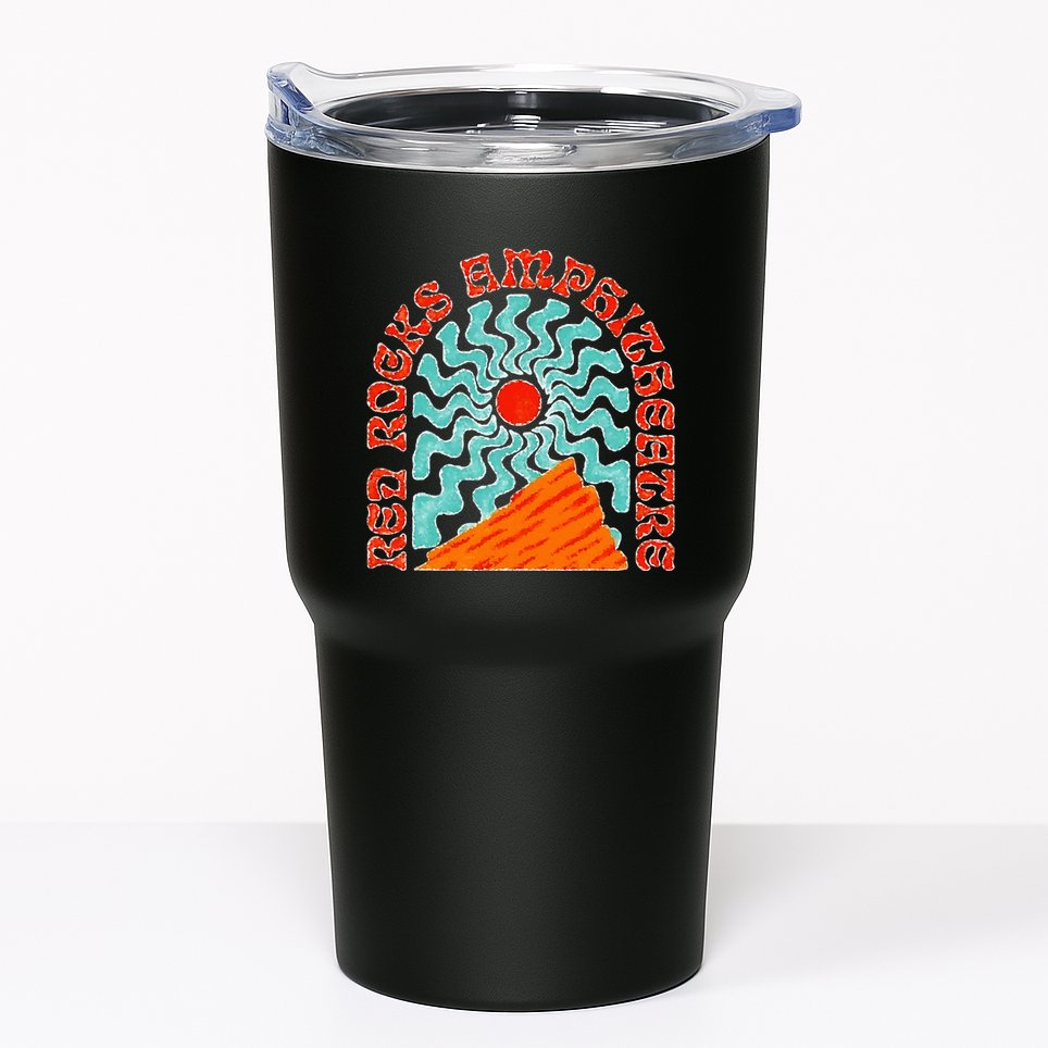 Red Rocks Amphitheater Colorado Hippie Poster Tumbler