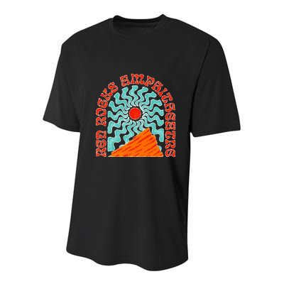 Red Rocks Amphitheater Colorado Hippie Poster Youth Performance Sprint T-Shirt