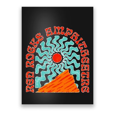Red Rocks Amphitheater Colorado Hippie Poster Poster