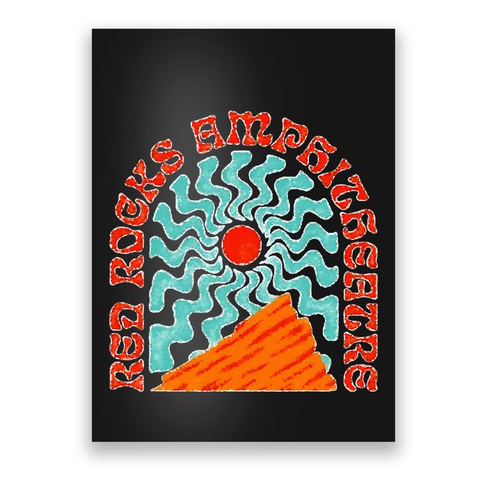 Red Rocks Amphitheater Colorado Hippie Poster Poster
