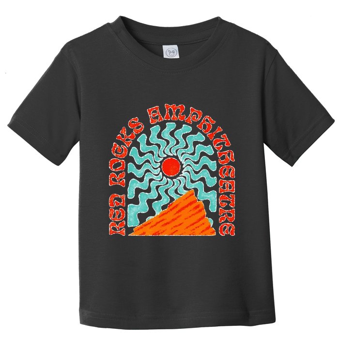 Red Rocks Amphitheater Colorado Hippie Poster Toddler T-Shirt