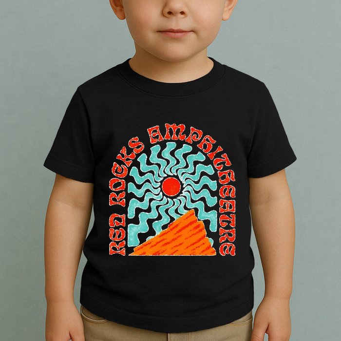 Red Rocks Amphitheater Colorado Hippie Poster Toddler T-Shirt