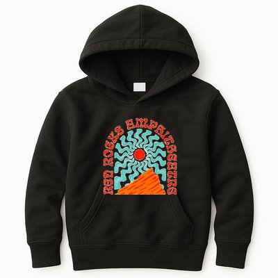 Red Rocks Amphitheater Colorado Hippie Poster Kids Hoodie