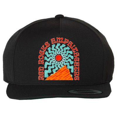 Red Rocks Amphitheater Colorado Hippie Poster Wool Snapback Cap