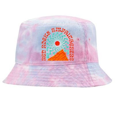 Red Rocks Amphitheater Colorado Hippie Poster Tie-Dyed Bucket Hat