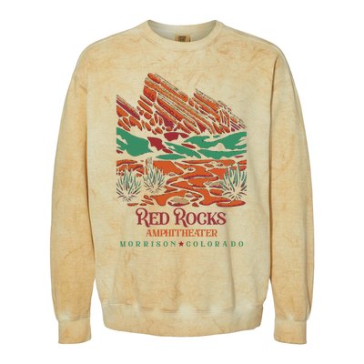 Red Rocks Amphitheater Morrison Colorado Poster Art Colorblast Crewneck Sweatshirt