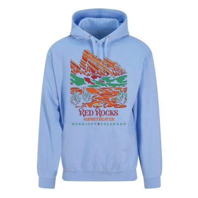 Red Rocks Amphitheater Morrison Colorado Poster Art Unisex Surf Hoodie