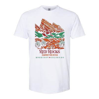 Red Rocks Amphitheater Morrison Colorado Poster Art Softstyle CVC T-Shirt