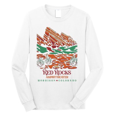 Red Rocks Amphitheater Morrison Colorado Poster Art Long Sleeve Shirt