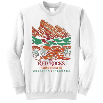 Red Rocks Amphitheater Morrison Colorado Poster Art Sweatshirt