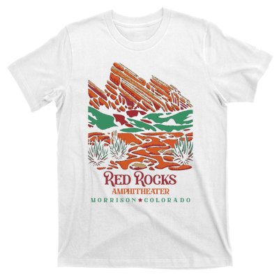 Red Rocks Amphitheater Morrison Colorado Poster Art T-Shirt