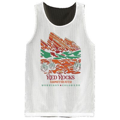 Red Rocks Amphitheater Morrison Colorado Poster Art Mesh Reversible Basketball Jersey Tank