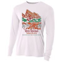 Red Rocks Amphitheater Morrison Colorado Poster Art Cooling Performance Long Sleeve Crew