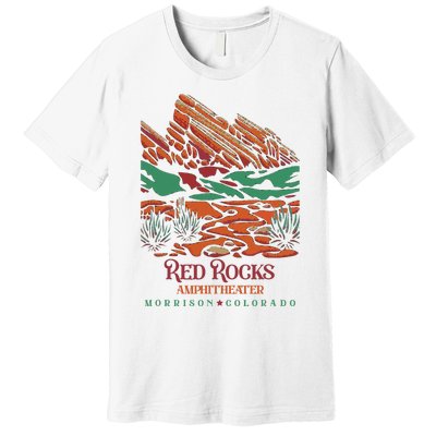 Red Rocks Amphitheater Morrison Colorado Poster Art Premium T-Shirt