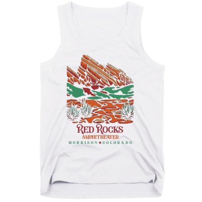 Red Rocks Amphitheater Morrison Colorado Poster Art Tank Top