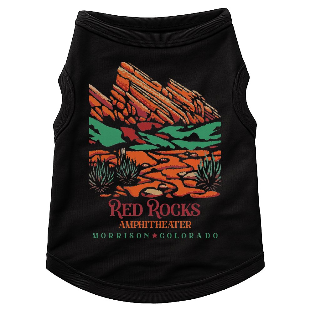 Red Rocks Amphitheater Morrison Colorado Poster Art Doggie Tank