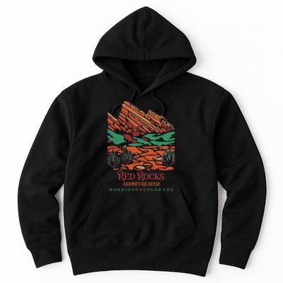 Red Rocks Amphitheater Morrison Colorado Poster Art Hoodie
