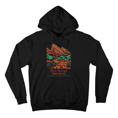 Red Rocks Amphitheater Morrison Colorado Poster Art Hoodie