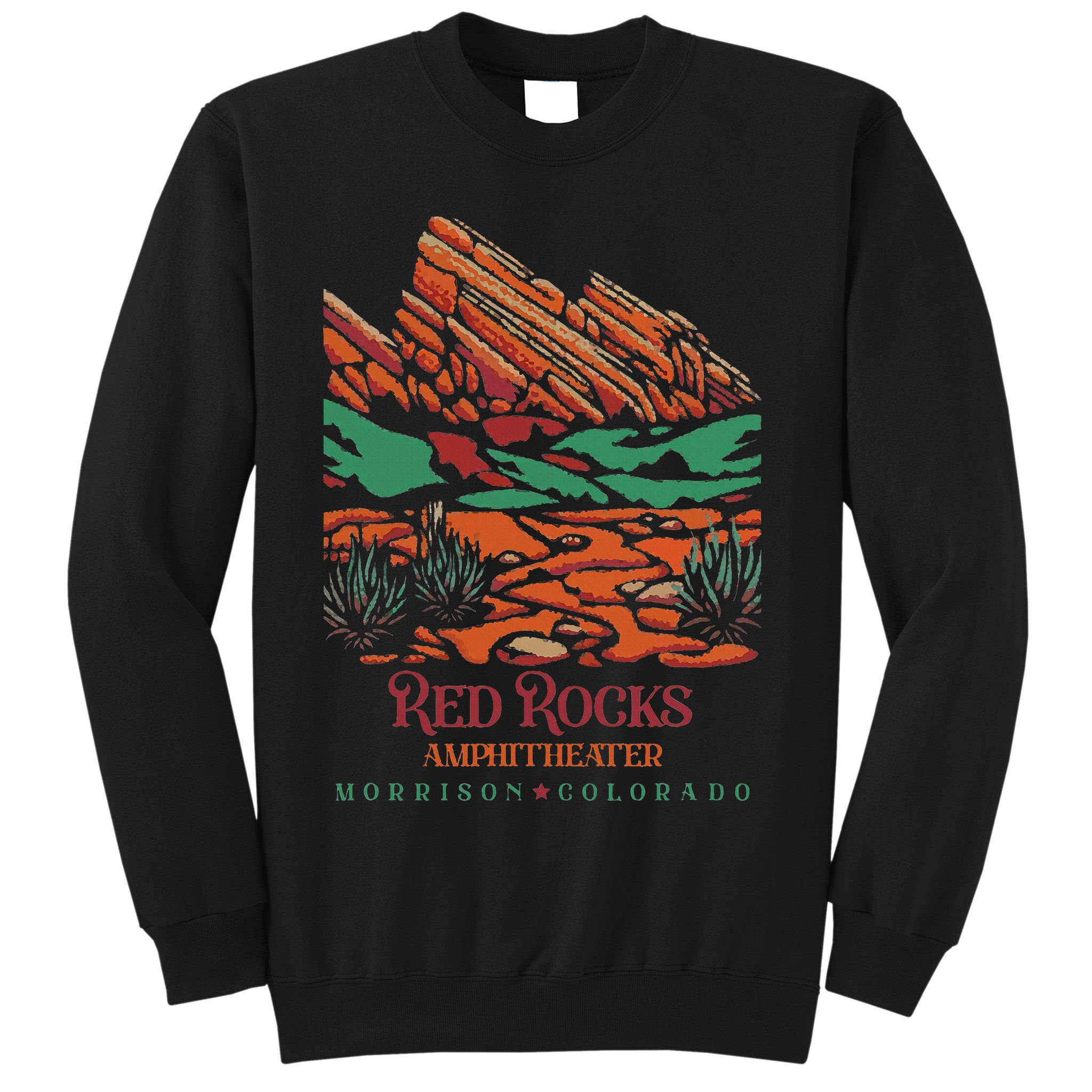 Red Rocks Amphitheater Morrison Colorado Poster Art Sweatshirt
