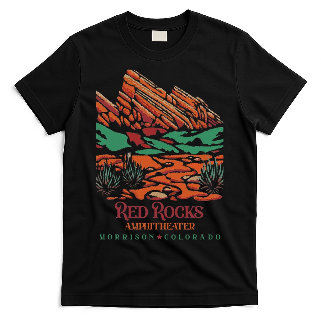 Red Rocks Amphitheater Morrison Colorado Poster Art T-Shirt