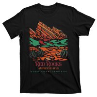 Red Rocks Amphitheater Morrison Colorado Poster Art T-Shirt