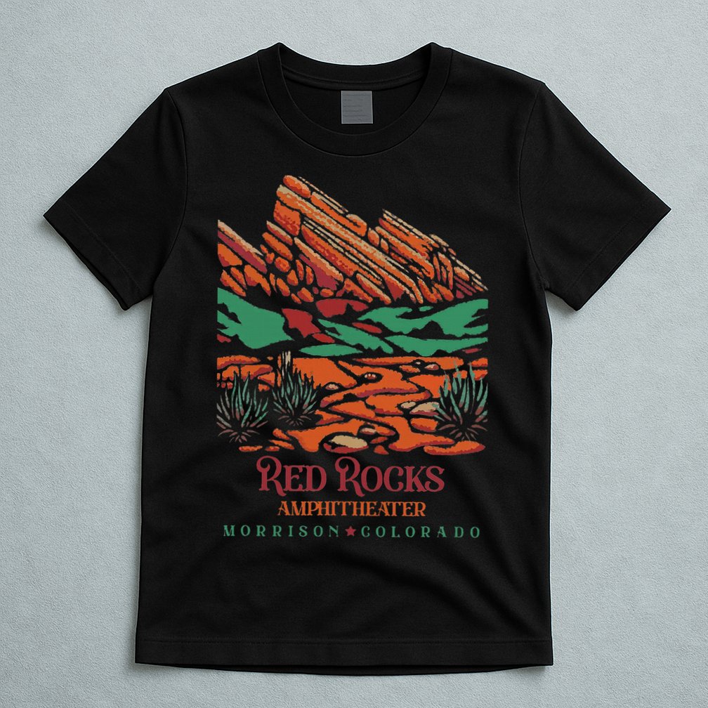 Red Rocks Amphitheater Morrison Colorado Poster Art T-Shirt