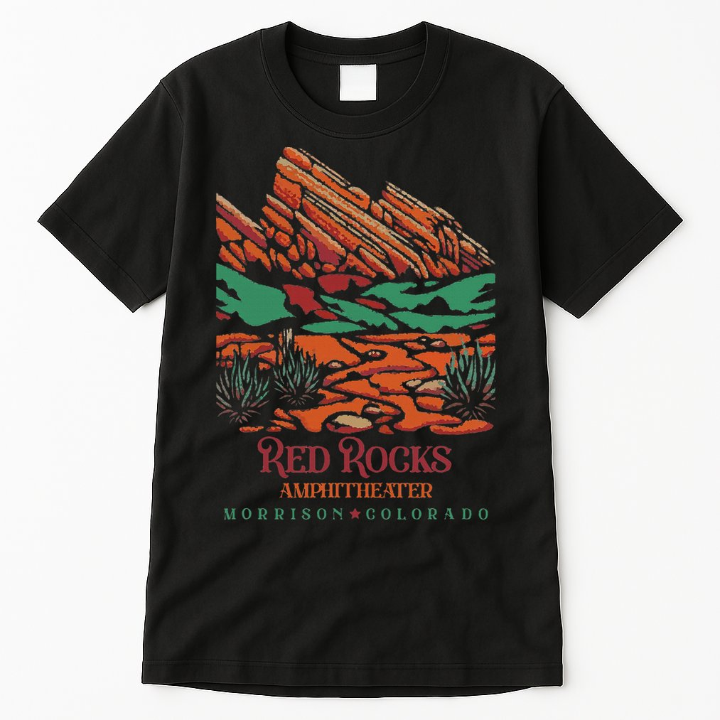 Red Rocks Amphitheater Morrison Colorado Poster Art Tall T-Shirt