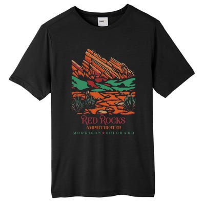 Red Rocks Amphitheater Morrison Colorado Poster Art Tall Fusion ChromaSoft Performance T-Shirt