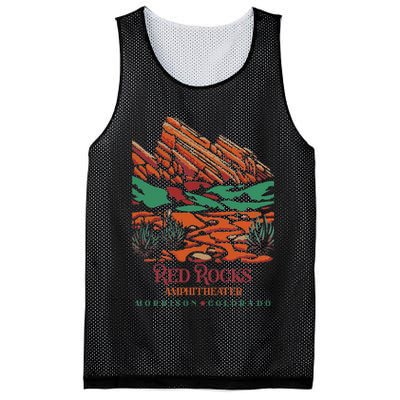 Red Rocks Amphitheater Morrison Colorado Poster Art Mesh Reversible Basketball Jersey Tank