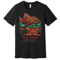 Red Rocks Amphitheater Morrison Colorado Poster Art Premium T-Shirt