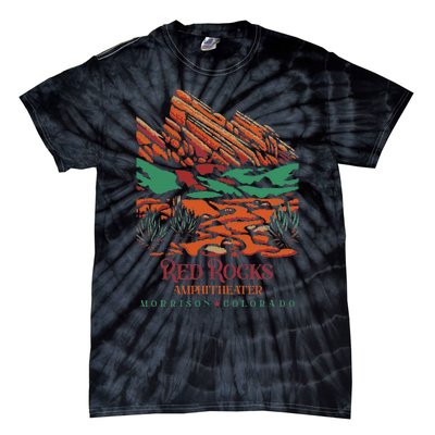 Red Rocks Amphitheater Morrison Colorado Poster Art Tie-Dye T-Shirt