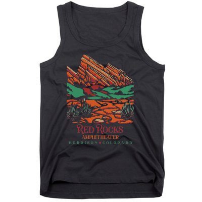 Red Rocks Amphitheater Morrison Colorado Poster Art Tank Top