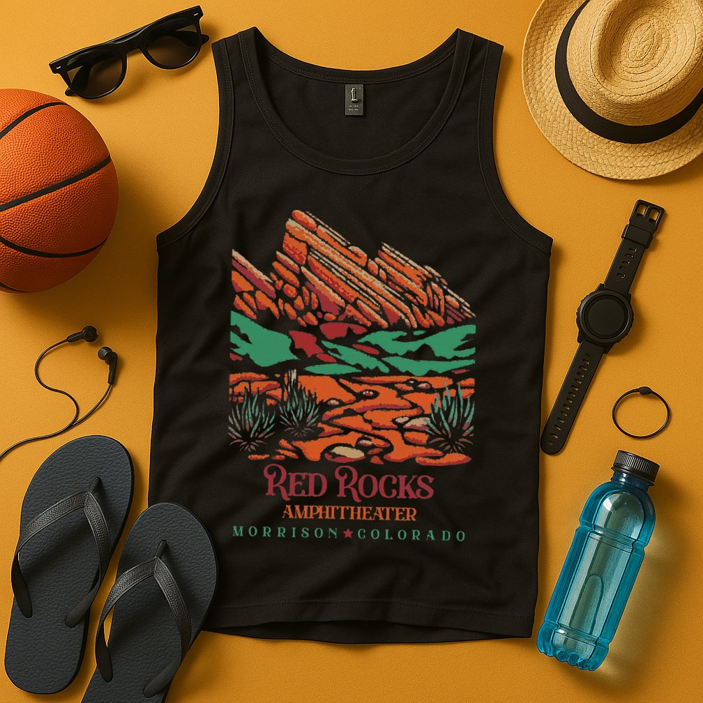 Red Rocks Amphitheater Morrison Colorado Poster Art Tank Top