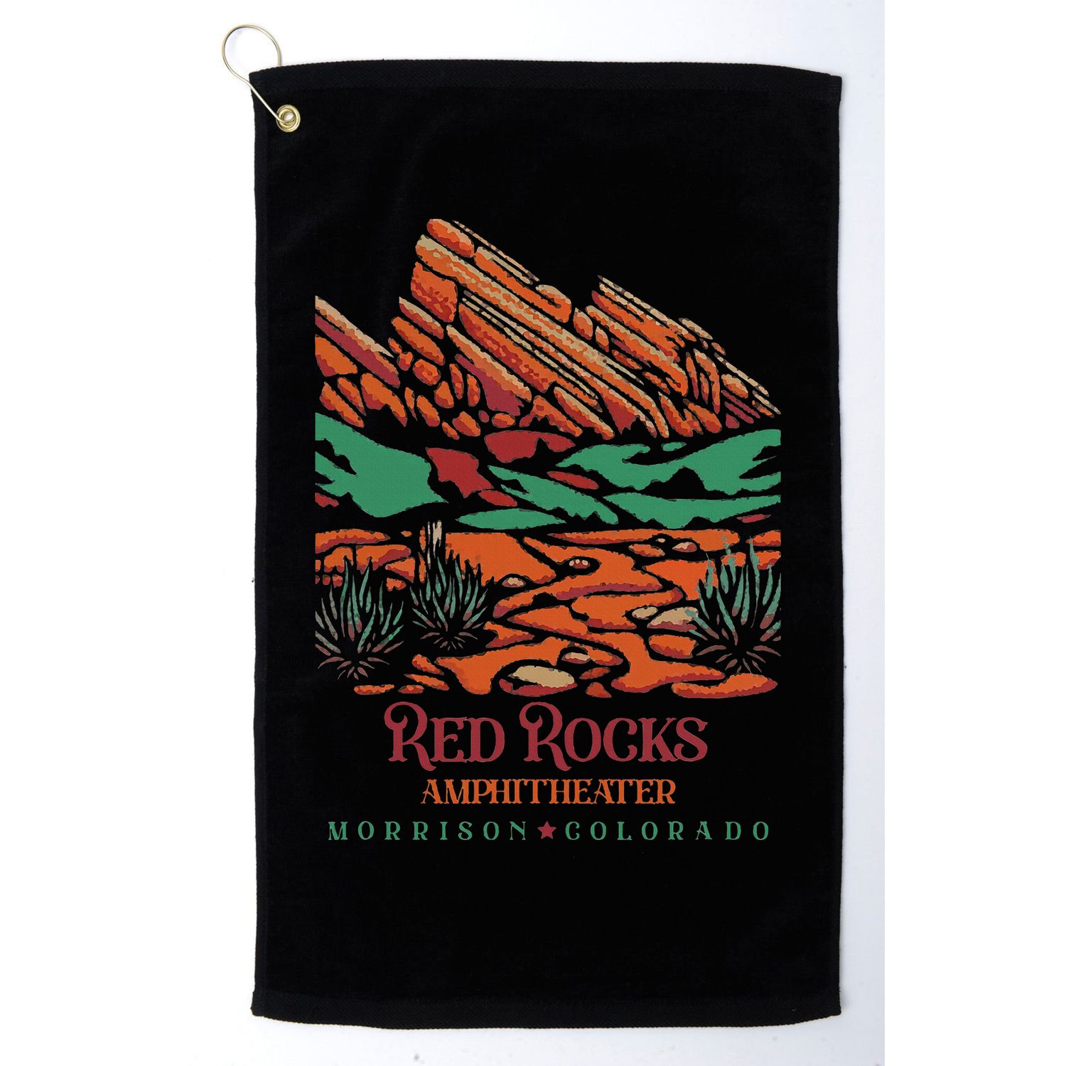 Red Rocks Amphitheater Morrison Colorado Poster Art Golf Towel