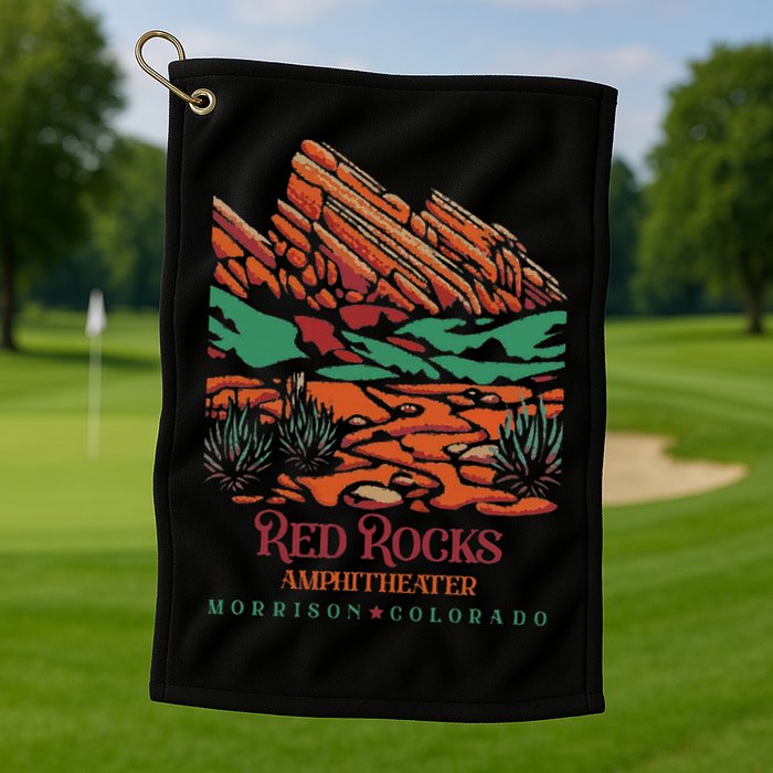 Red Rocks Amphitheater Morrison Colorado Poster Art Golf Towel
