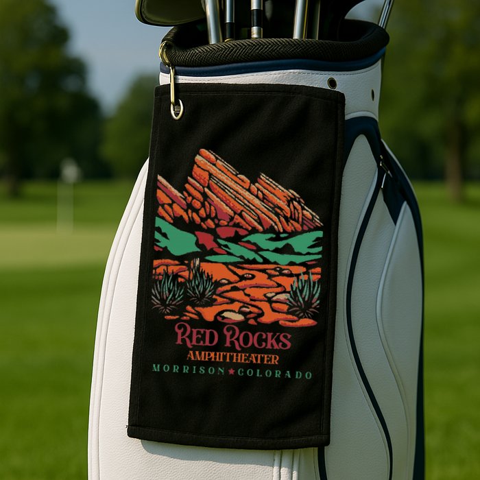 Red Rocks Amphitheater Morrison Colorado Poster Art Golf Towel