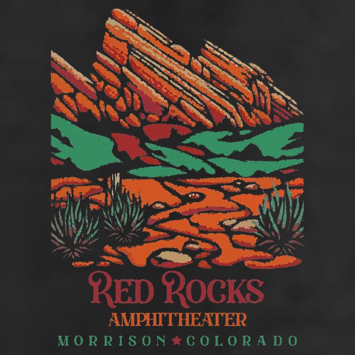 Red Rocks Amphitheater Morrison Colorado Poster Art Golf Towel