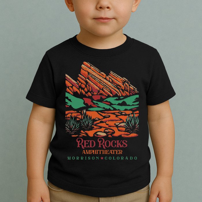Red Rocks Amphitheater Morrison Colorado Poster Art Toddler T-Shirt